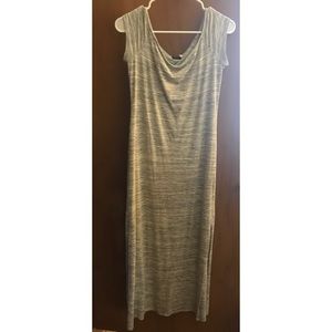 Grey Short Sleeved Maxi Dress